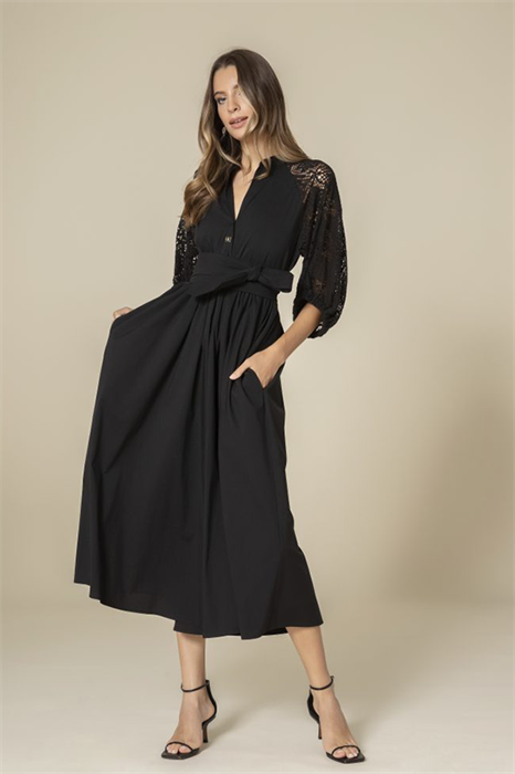 DANIELA DREI - Платье миди чёрное - фото 9653