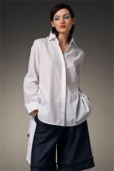 ROCCO RAGNI - Блузка-рубашка белая с поясом
