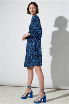 LUISA CERANO - Платье вискозное с двуцветным принтом