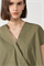 LUISA CERANO - Блузка-рубашка оливковая комбинированная - фото 7145